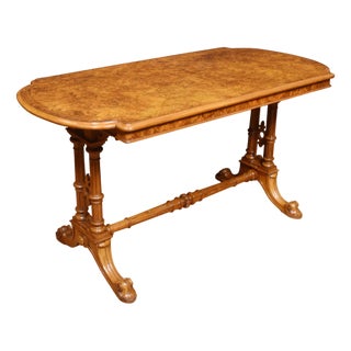 Walnut Center Table with Rectangular Top For Sale