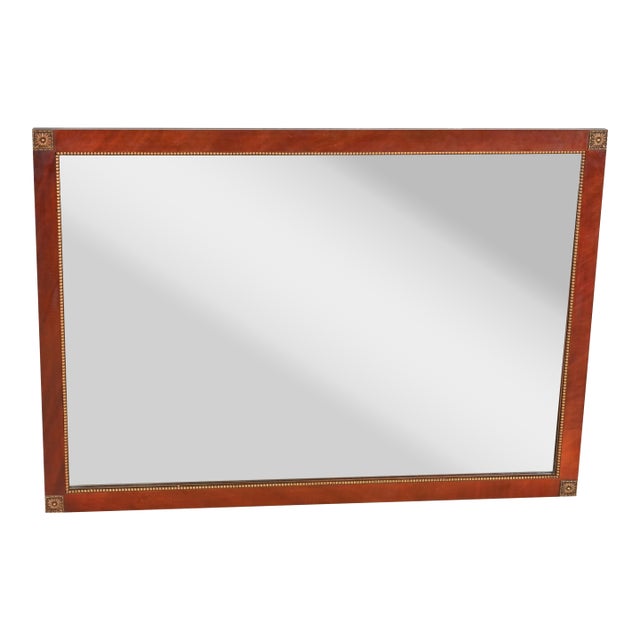 Grosfeld House Style Regency Mahogany and Giltwood Framed Large Wall Mirror, Circa 1940s For Sale