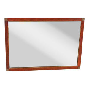 Grosfeld House Style Regency Mahogany and Giltwood Framed Large Wall Mirror, Circa 1940s