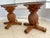 This unique glass top table features 2 pineapple-shaped pedestal bases. Oval glass top measures 72” X 42” Two Palm Tree...