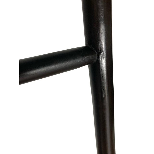 Ebonised Bamboo Style Ladder or Towel Rale Rack, 1990s For Sale - Image 12 of 13