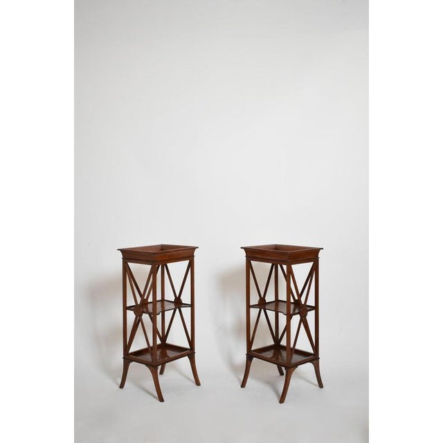 Neoclassical Mahogany Bedside Tables, 1960s, Set of 2 For Sale - Image 6 of 6