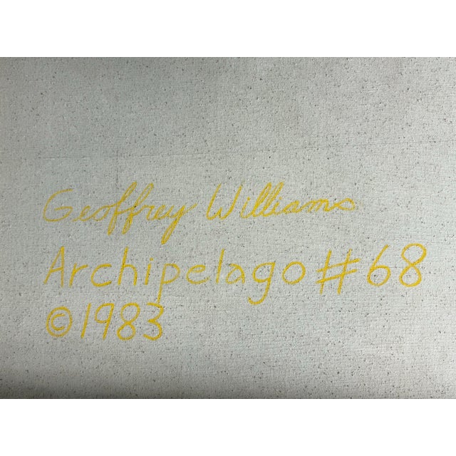 Geoffrey Williams “Archipelago #68” Original Painting, Circa 1983 For Sale - Image 11 of 12