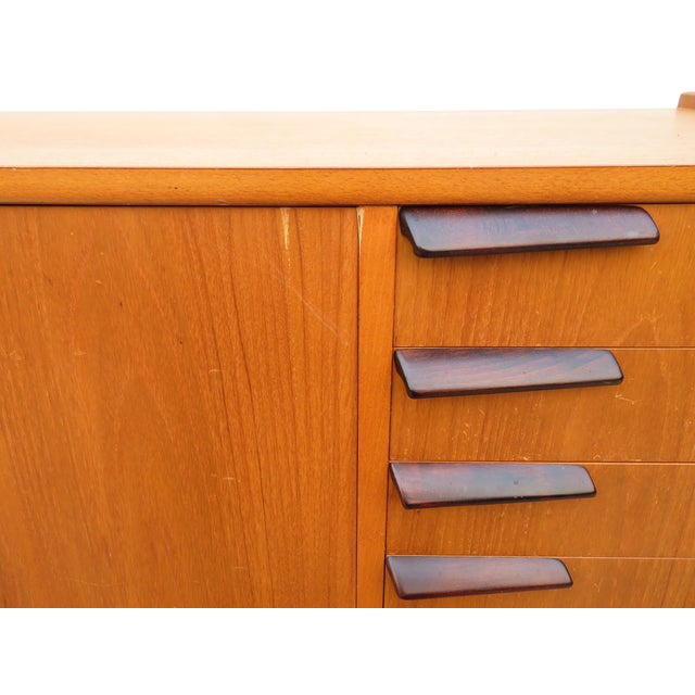 VTG Mid Century Swedish Teak 6 Drawer Sideboard ~ Danish Modern Tv Stand Dresser For Sale - Image 17 of 18