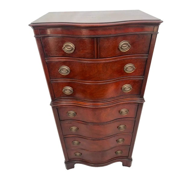 Drexel 1960s Vintage Drexel Travis Court Lingerie Dresser Chest Seven Drawers Hepplewhite For Sale - Image 4 of 12