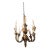 Pair of Italian Silver Gilt Wood Chandeliers For Sale