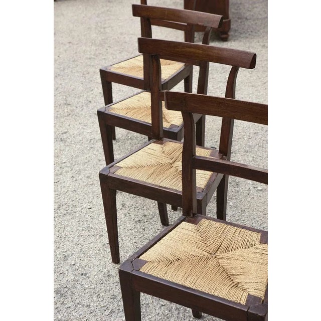 Mid-19th Century Walnut Chairs with Straw Seats For Sale - Image 16 of 18