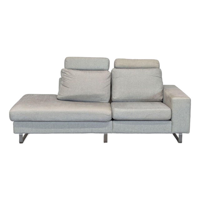 BoConcept Modern Light Gray Sectional With Adjustable Headrests For Sale