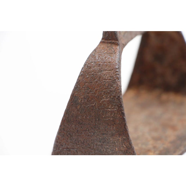 19th Century or Earlier Wrought Iron Indo-Persian Ottoman Stirrup For Sale - Image 9 of 13