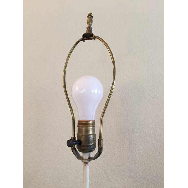 Figurative Antique Early 20th Century Mounted Painted Metal Boy Figure Lamp For Sale - Image 3 of 12