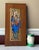 Vintage Orthodox Icon Infant of Prague Hand Painted Tiles on Wooden Wall Plaque For Sale - Image 4 of 12