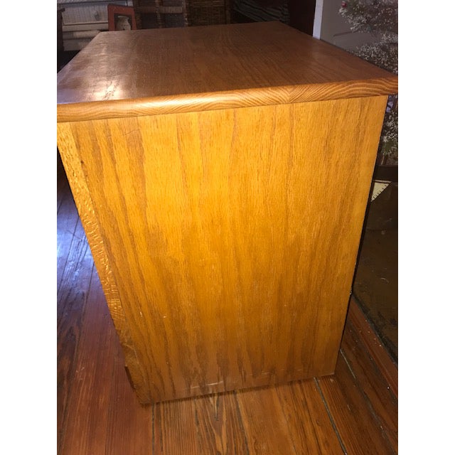 Vintage White Clad Simmons Hardware Co. Oak Ice Box End Table Chairish