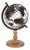 Iron Globe with Natural Wood Base 14.5"H For Sale