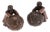 Antique Japanese Meiji Bronze Karako Vessels, 19th Century, Set of 2 For Sale