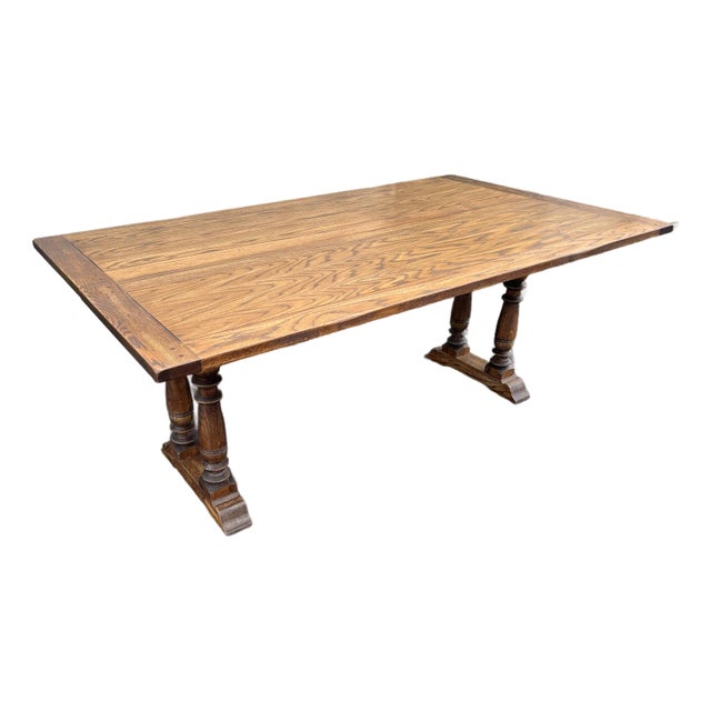 Rustic Tavern Oak Flip Top Dining Console Table For Sale