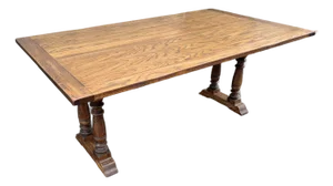 Rustic Tavern Oak Flip Top Dining Console Table