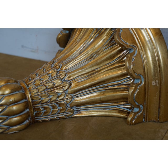 2 Italian Baroque Style Gold Scalloped Demilune Corbel Wall Shelf Sconces 13" For Sale - Image 6 of 11
