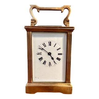 Antique Victorian Brass Carriage Clock, 1880 For Sale