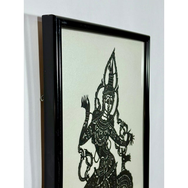 Exquisite Vintage 1950s Thai Buffalo Hide "Nang Yai" Shadow Puppet Art This is a rare, authentic piece of vintage Thai...