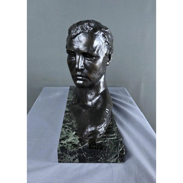 Victor Demanet, Bust of a Man, 20th Century, Bronze For Sale - Image 13 of 18