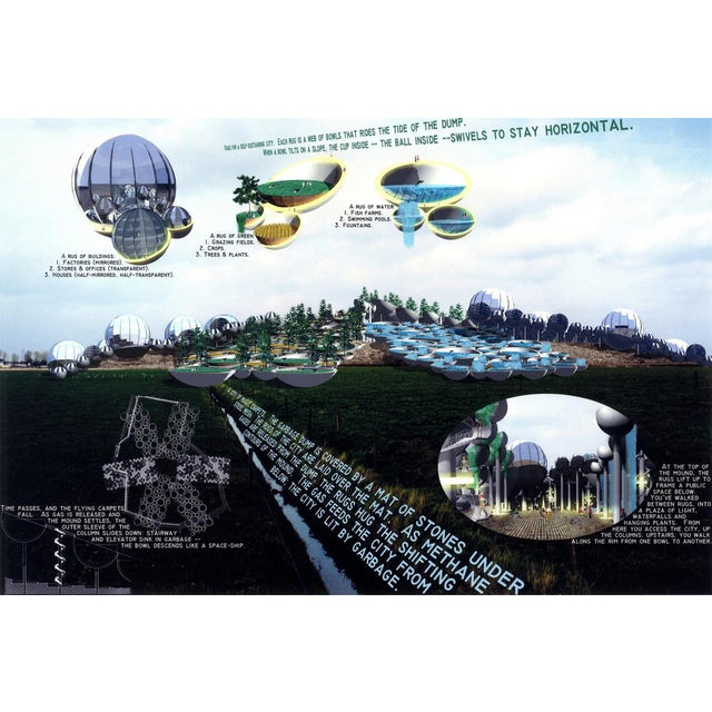 Vito Acconci, The City That Rides a Garbage Dump, 1999, Lithograph For Sale