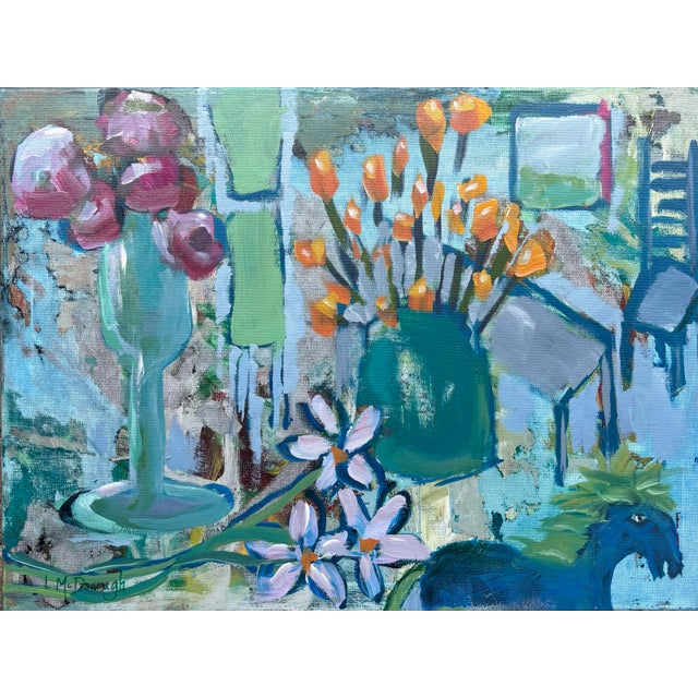 “Wild Pony #2” Original, Acrylic, Abstract Expressionism Still Life by Linda McDonough For Sale - Image 10 of 12