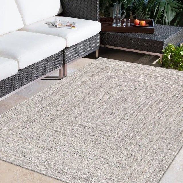 Gray Pasargad Home Sagres Collection Handmade Indoor/Outdoor Area Rug- 3' 0" X 5' 0" For Sale - Image 8 of 9
