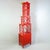 Vintage Chinoiserie Red Lacquer Duchess of Windsor Style Pagoda Etagere Cabinet For Sale - Image 13 of 18