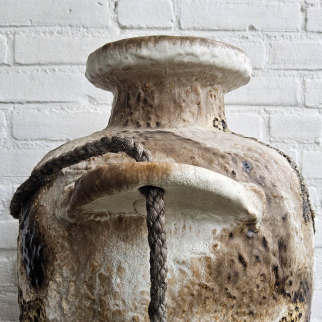 Brown Large Brutalist Floor Vase from Dumbler & Breiden, West Germany, 1980s For Sale - Image 8 of 18