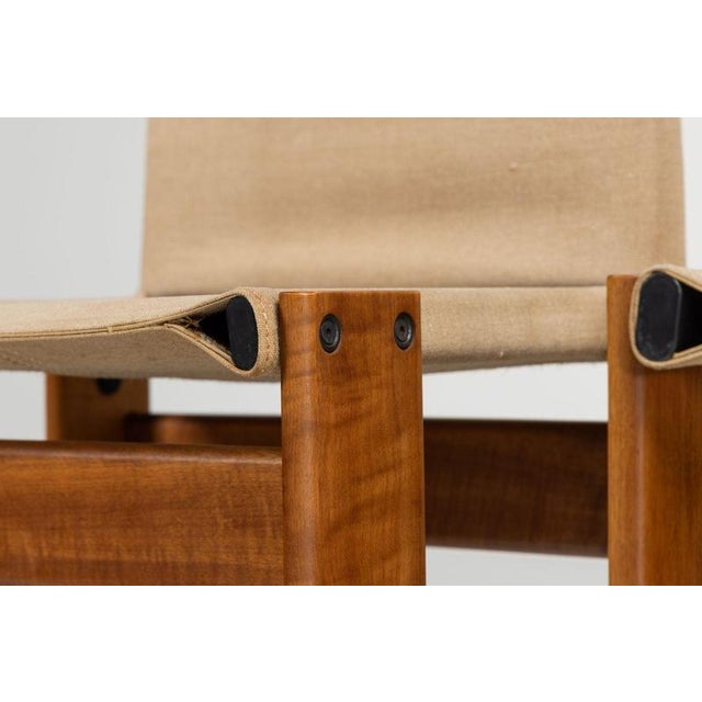 Brown Monk Chairs in Canvas by Afra and Tobia Scarpa for Molteni, Italy, 1974, Set of 6 For Sale - Image 8 of 18
