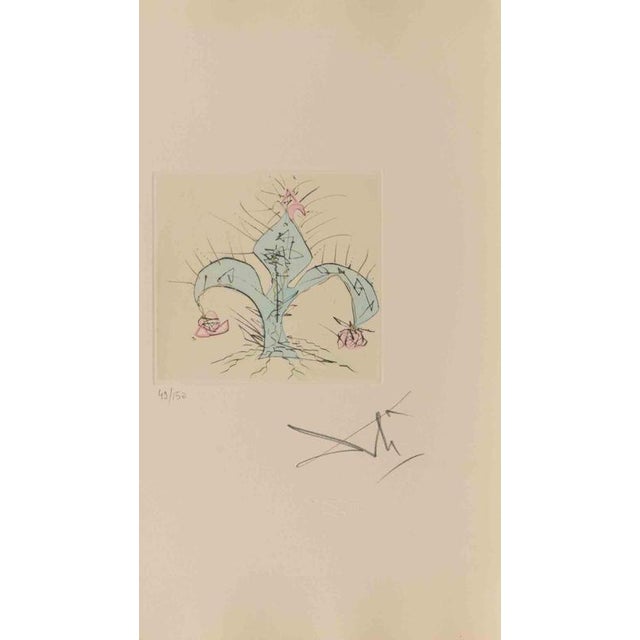 Salvador Dali, Fleur-De-Lis, Edition 49/150, 1960s, Etching For Sale