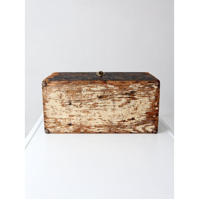 Antique Primitive Wood Ballot Box For Sale - Image 9 of 15