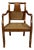 Vintage Regency Style Carved Mahogany Armchair With Mint Condition Cane For Sale