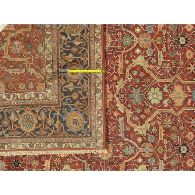 Pasargad DC Fine Hand Knotted Persian Heriz Design Rug For Sale - Image 4 of 9