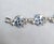 Metal Vintage 1950s Signed Kramer Rhodium Plated Blue Glass Flowers & Clear Rhinestone Bracelet For Sale - Image 7 of 8