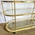 Metal Hollywood Regency Gold 3 Tier Bar Cart on Casters For Sale - Image 7 of 12