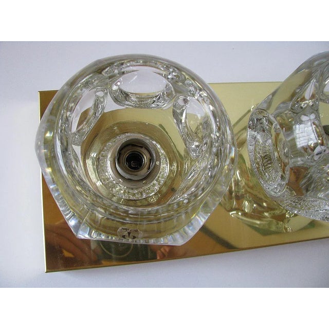 Vintage Brass and Glass Sconce from Peill & Putzler, 1970s For Sale - Image 10 of 16