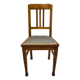 German Art Nouveau Oak Chair, 1900s For Sale