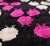 2020s The Midnight & Magenta Ikat Silk Velvet Pillow - 20" X 20" For Sale - Image 5 of 8