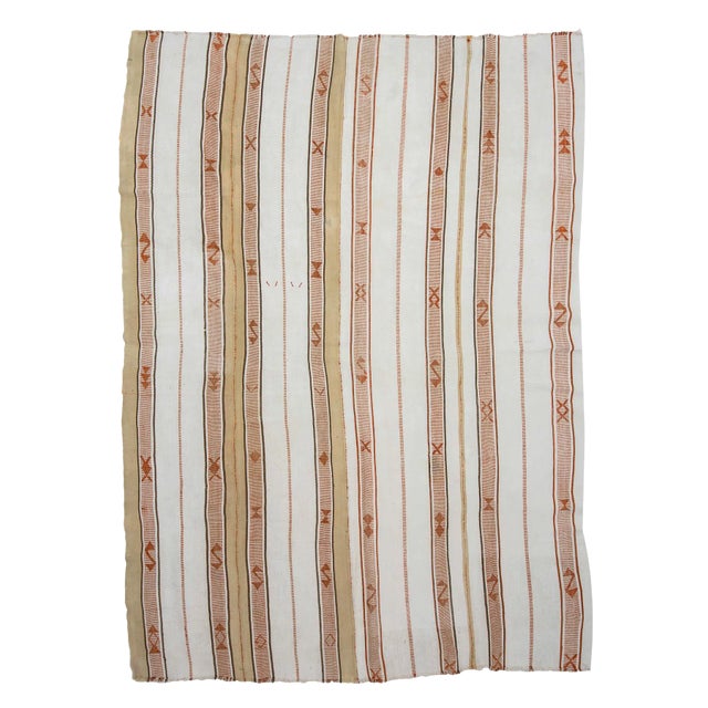 1960s Vintage Striped Turkish Kilim Rug- 7′8″ × 10′9″ For Sale