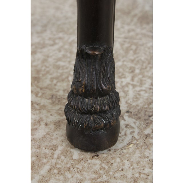 Maitland Smith Mahogany and Metal Round End Table For Sale - Image 11 of 13