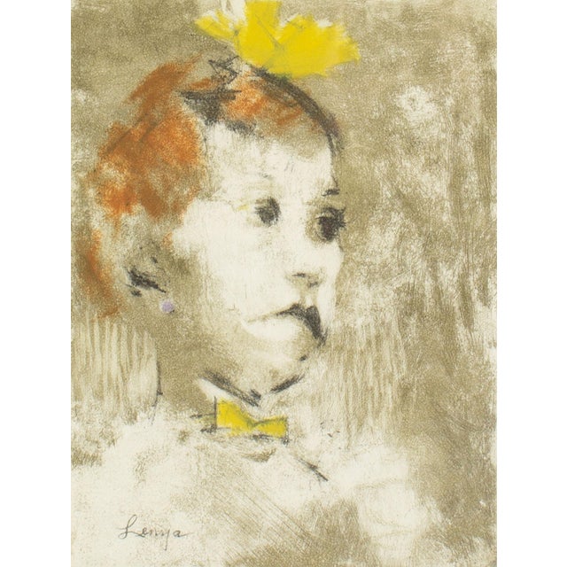 A 1967 softground etching, titled Lotte Lenya, by the American artist Jack Levine (1915-2010). This piece features a...