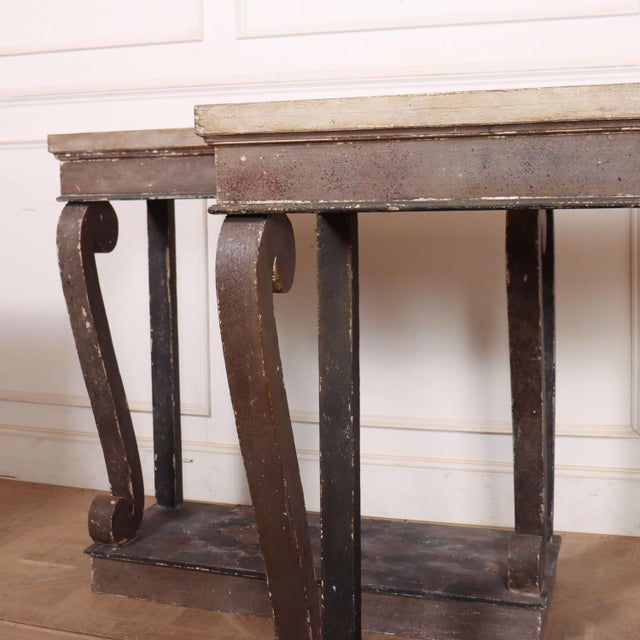 Spanish Painted Console Tables, 1890s, Set of 2 For Sale - Image 5 of 10