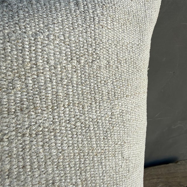 Textile Vintage Rug Pillow Cover With Original Seams For Sale - Image 7 of 7