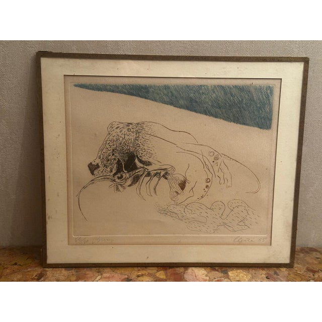 Jean Clerté, Abstract Composition, Proof 52/120,1965, Engraving, Framed For Sale - Image 15 of 15