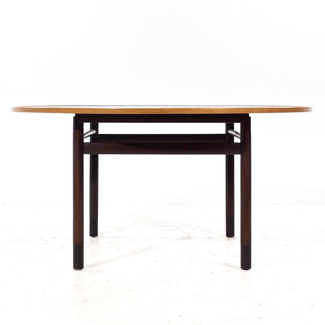Mid 20th Century Edward Wormley for Dunbar Mid Century Mahogany Expanding Dining Table With 1 Leaf For Sale - Image 5 of 11