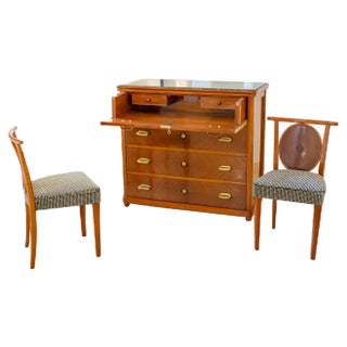 Chairs and Secretary by Josef Hoffmann for J. & J. Kohn, 1908, Set of 3 For Sale