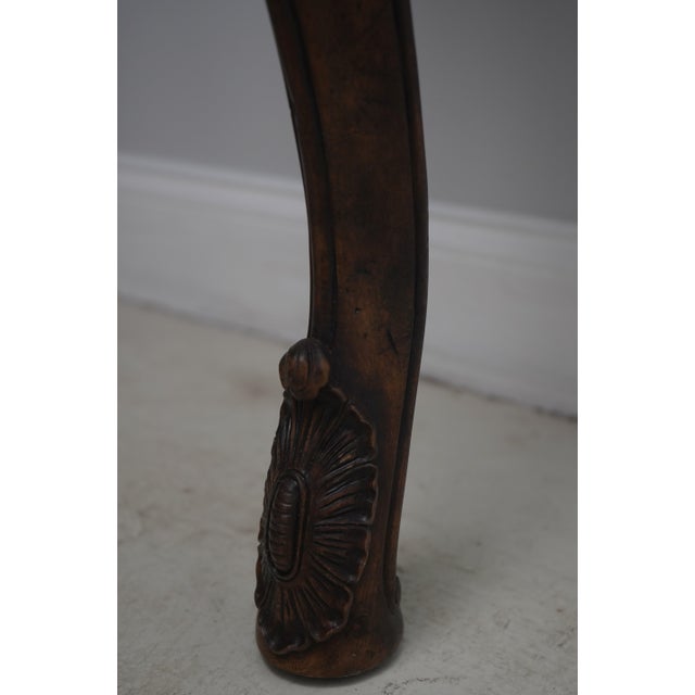 Brown Maitland Smith Marble Top 1 Leg French Style Wall Table For Sale - Image 8 of 12