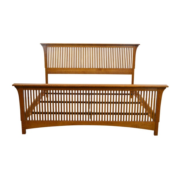 Stickley Mission Collection Oak King Size Spindle Bed Chairish
