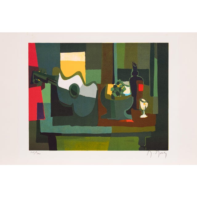 'Still Life With Guitar' by Marcel Mouly, 1989, Musee Moderne, Paris, Salon D'Automne, New York Museum of Modern Art, Los Angeles County Museum of Art For Sale - Image 10 of 11